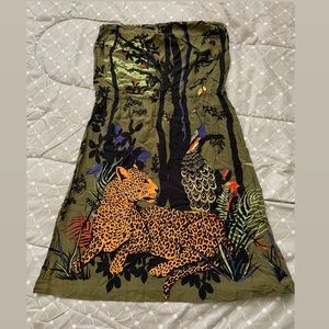 H&M strapless dress (wildlife print), US size 12= Europe size 42